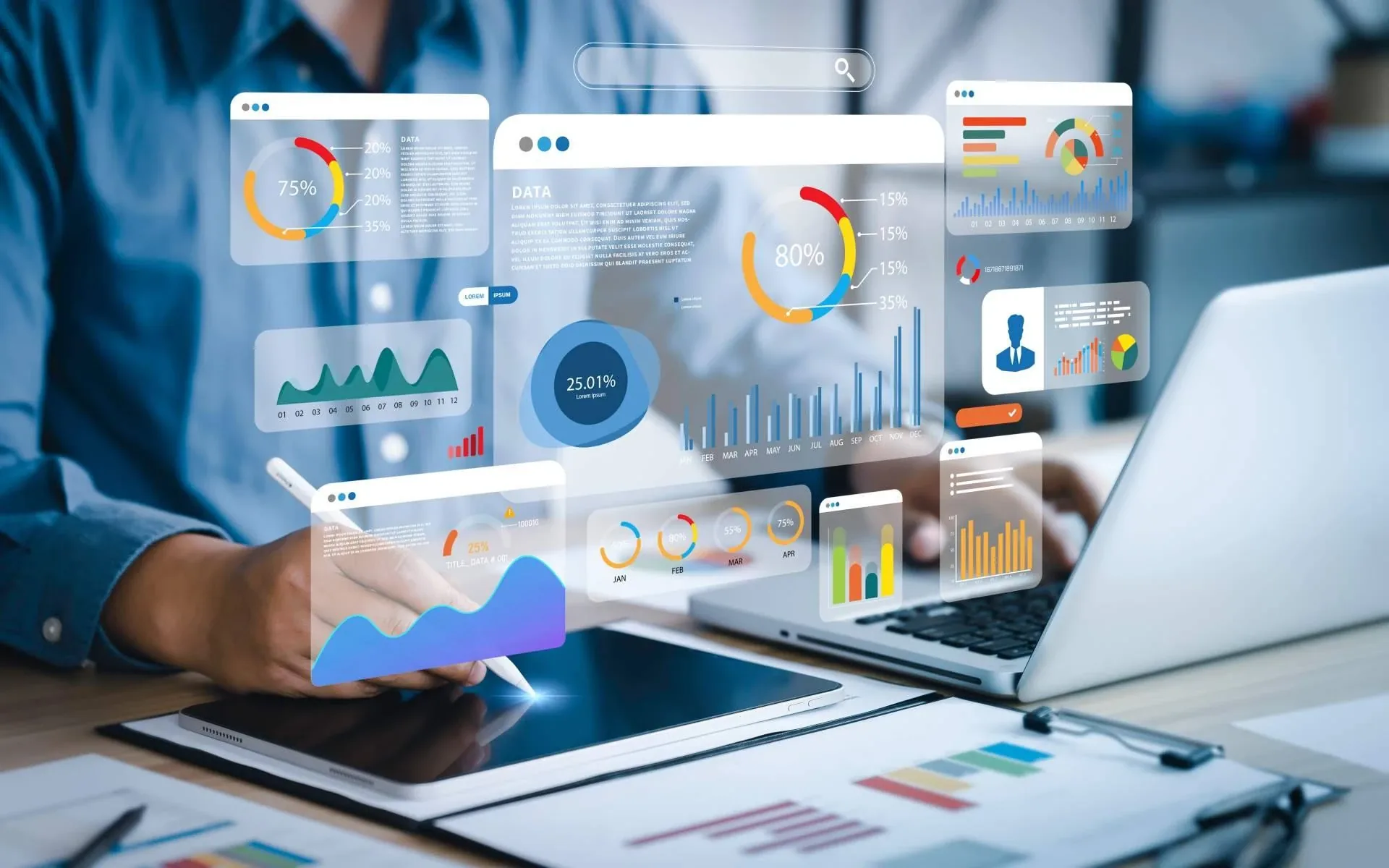 Paneles de datos y dashboards en tiempo real de una base de datos personalizada
